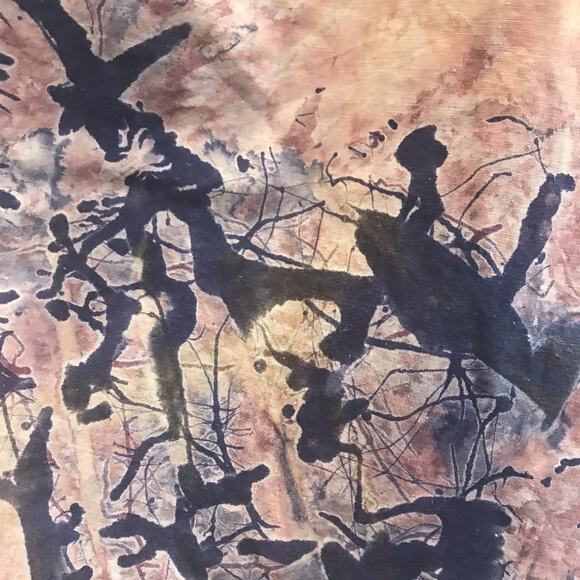 Kaliyana Artwear Tie Dye Shorts High Rise Cotton Purple Pink Blue Pockets Small - Picture 4 of 9